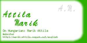 attila marik business card